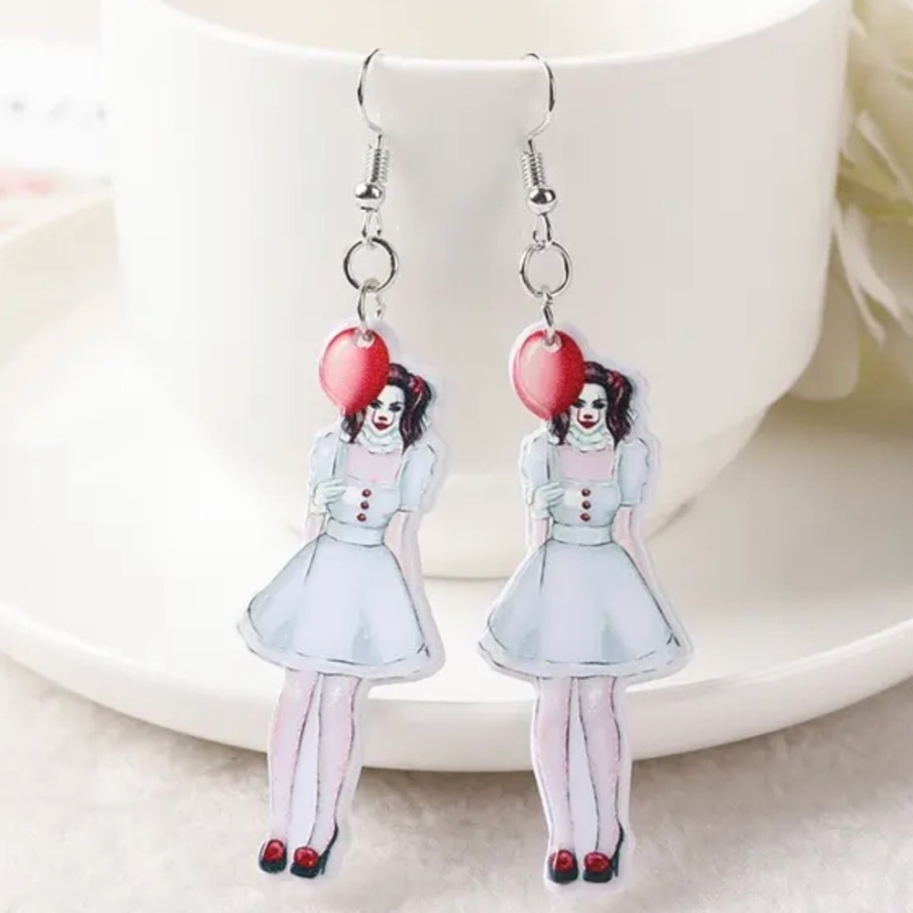 🍒🍒 Pennywise Red Balloon Dangle Earrings
